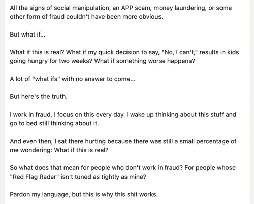 APP fraud social engineering story