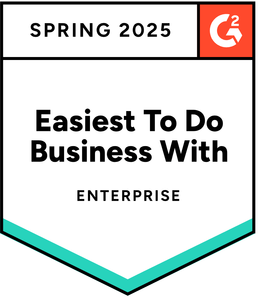 G2 Easiest To Do Business With Spring 2025 Incognia's Badge