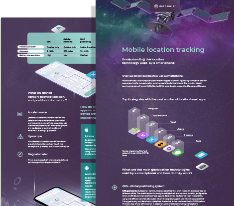 Infographic mobile location tracking