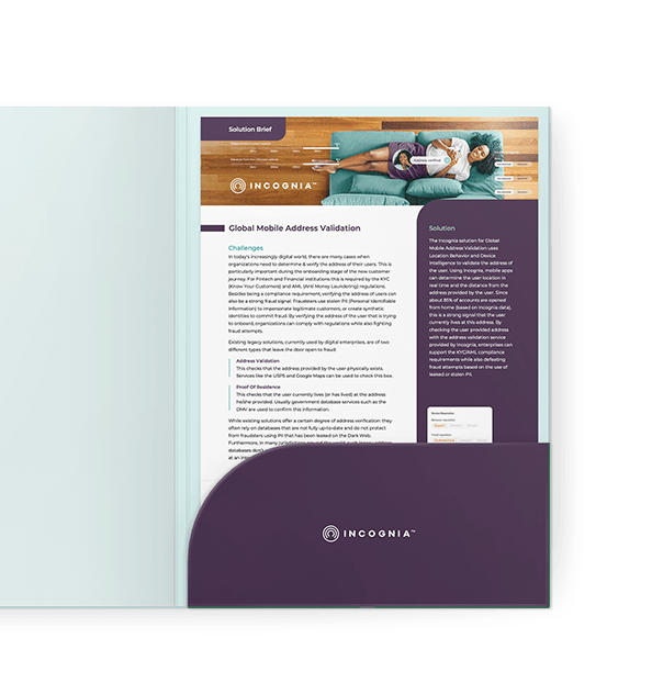 Cover of Global Mobile Address Validation Incognia's Solution Brief