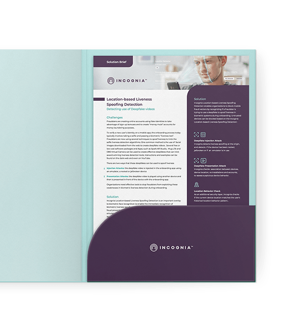 Cover of Incognia's Location-based Liveness Spoofing Detection Solution Brief